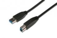 ASSMANN USB 3.0 connection cable, A/M - B/M, 1.8m, AK-112301 