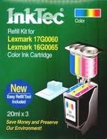 INK TEC LMI-1760C refill kit 20ml*3 (Lexmark Color Jetprinter Z12/Z22/Z32 Compaq IJ600) color, 8803663986016 