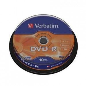 Verbatim DVD-R 43523 16x 4.7GB 10pk Matt Silver cake box 