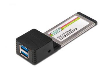 DIGITUS USB 3.0, 2-Port, ExpressCard Add-On card, 2 Ports A/F NEC D720200 chipset, DS-31220 