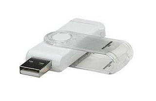 MANHATTAN Multi-Card Reader/Writer Hi-Speed USB 2.0, Mobile, white, 24-in-1, 100779 