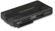 MANHATTAN Hi-Speed USB 2.0 3port Hub with 3 Ports with 42-in-1 Multi-Card Reader, 100984 