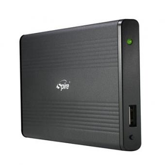 SPIRE External HDD enclosure for 2.5" SATA III HDD, SATA interface,Aluminium black, SP155SU-BK-EU 