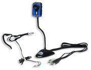 MANHATTAN Pro Cam, USB, Headset, Built-In Lighting, 300k Pixels, flexible, VISTA compatible, 460408 