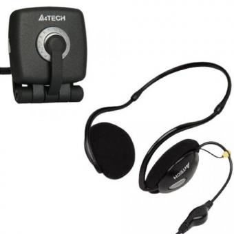 A4Tech PC camera microphone,  PK836MJ+stereophonic headset A4Tech HS-26 