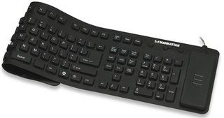 MANHATTAN, Roll-up Keyboard, dust-, moisture- and spill-resistant membrane key , USB, Full size, 177436 