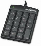 MANHATTAN Numeric Keypad,  USB, Ultra Slim, Asynchronous, 176354 