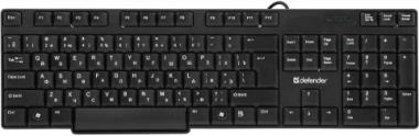 DEFENDER Keyboard Slim 107 klav. black,EN/RUS, USB, KS930BU 