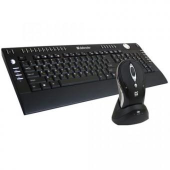 DEFENDER Wireless desktop Tandem: multimedia keyboard , us/rus, USB + optical mouse, USB, WRS4725 