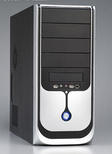Linkworld case 3210-18 Midi ATX, black/silver, 2xUSB, Audio, PSU 2xIDE, 3xSATA, 420W silent 120mm, CE 