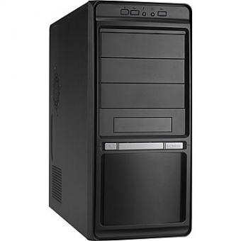 Linkworld case 321-60U Midi ATX, black/silver,glosy 2 x USB, audio. PSU 3 x IDE, 2 x SATA. 500W, 120mm Silent 