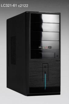 Linkworld case 321-61U Midi ATX, black, 2 x USB, audio. PSU 3 x IDE, 2 x SATA. 550W, 120mm Silent 