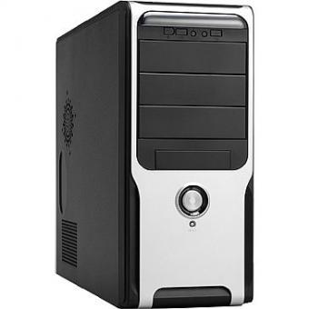 Linkworld case 321-58U Midi ATX, black/silver, 2 x USB, audio. PSU 2 x IDE, 3 x SATA. 420W, 120mm Silent 