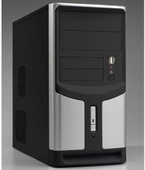 Linkworld case 437-12U/A Micro ATX, black/silver, 2 x USB, audio. PSU 2 x IDE, 3 x SATA. 400W, 80mm 