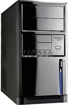 Linkworld case 437-21U/A Micro ATX, piano glossy black and with blue light, 2 x USB, audio. PSU 2 x IDE, 3 x SATA. 400W, 80mm 