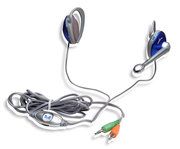 MANHATTAN Stereo earphones with microphone "Ear-Hook", 175494 