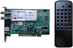 Acorp Brooktree 878A chip, PCI Bus, TV tuner & FM radio on board, Teletext support, Motion capture, Video conference ready. With Remote control 