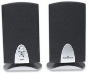 MANHATTAN  2300 Series 2.0 Speaker System, Black/Silver, 160780 