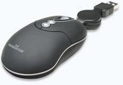 MANHATTAN MM1 mini mouse, retractable cable, USB, Five Buttons with Scroll Wheel, 800 dpi, 176835 