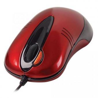 A4Tech optical mouse, USB, 2 buttons + 1 scroll button + 2xClick button, red, X5-50D-1U 