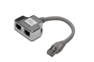 DIGITUS RJ45 Modular Distributor, 2 Port, FTP, 2xRJ45 S/1xRJ45 P,  DN-93904 
