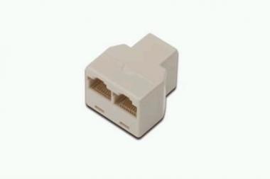 ASSMANN CAT 5e Modular Coupler, unshielded, 2x RJ45 to 1x RJ45 Threefold Couple, AT-AT 8/8 