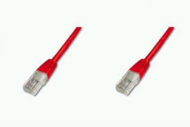 DIGITUS  UTP LAN cable, patch, 0.25m, Red, 2xRJ45, DK-1511-0025/R 
