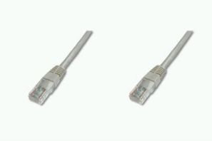 ASSMANN  UTP LAN cable, Ecoline  patch, 0.5m, grey, 2xRJ45,  AK-1512-005 
