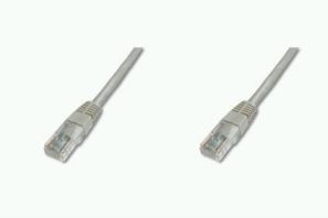 DIGITUS UTP LAN cable,  patch, 1.0m, grey, 2xRJ45, DK-1512-010 