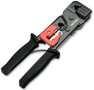 INTELLINET Modular Plug Crimp Tool, RJ-11/12 and RJ-45 Crimp/Cutter tool, 210836 