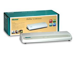MICRONET SP616B, 16 Port 10/100Mbps Fast Ethernet Switch, desktop, Auto-Uplink, External Power 
