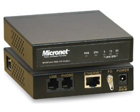 MICRONET SP3501AM, Long-Reach Ethernet VDSL Converter, up to 25Mbps, distance up to 1.9KM, 1 Ethernet Port of 10/100 Mbps, 2 VDSL Ports of R J-11, Master 