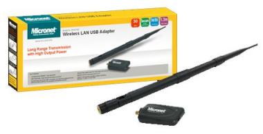 MICRONET SP907GE, 54M Wireless LAN USB Adapter, USB 2,0, 9 dBi detachable Omni-directional antenna include 