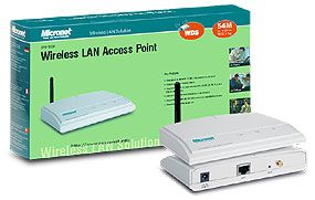 MICRONET SP918GK, 54M Wireless LAN Access Point, 802.11b/g, Infrastructure, Station Adapter, Bridge, Repeater and WDS operation modes, Detachable Antenna 