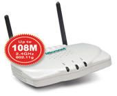 MICRONET SP918GL, WLAN Access Point, 108/54 Mbps, 802.11b/g,  operation modes Ad-Hoc, Infrastructure, Station Adapter and WDS (Wireless Distribution System), External Antenna, ETSI 