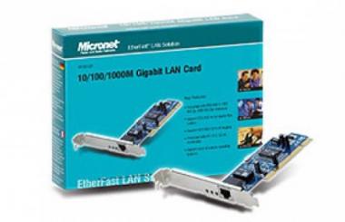 MICRONET SP2612R, 10/100/1000 Mbps Gigabit Ethernet Adapter, 32-bit PCI, RJ45, Realtek 
