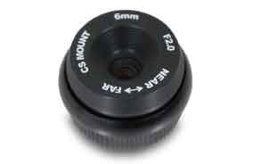 MICRONET CS Mount, Fixed Lens for 1/3" & 1/4" Sensor, 6mm, F2.0, M613 