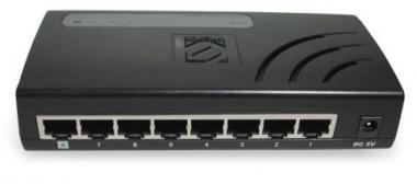 ENCORE 8-port 10/100Mbps Ethernet Switch plastic case, ENH908-NWY 