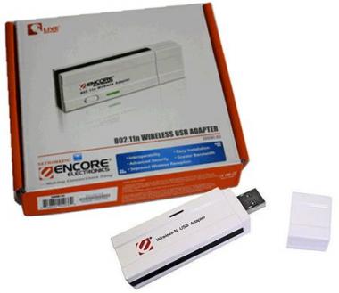 ENCORE 300M Wireless LAN USB Adapter,1T2R, Built-in Antenna, ENUWI-NX2 