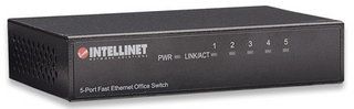 INTELLINET Fast Ethernet Office Switch, 5-Port, Desktop, Metal, 523301 