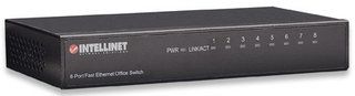 INTELLINET  8 Port 10/100M Ethernet Mini Switch Desktop, Metal, 523318 