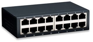 INTELLINET 16 port 10/100 Fast Ethernet 10 Rackmount Switch, 522595, 766623522595 