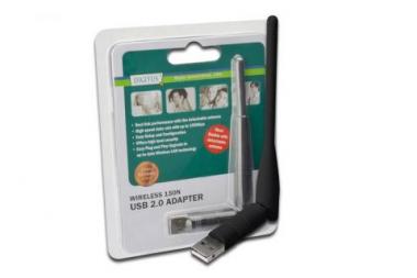 DIGITUS Wireless 150N USB 2.0 antenna adapter, Realtek 8188CUS, 1T/1R, Detachable 3dBi Antenna, DN-70440 