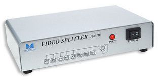 MANHATTAN VGA splitter, 8 port, maximum distance: PC to splitter - 10.0m, splitter to monitor - 50.0m, maximum resolution 1680x1280, IDATA MSV-108, 151986, 171021 