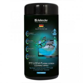 DEFENDER Cleaning wipes for TFT/LCD Screens, in tub, 100 pcs, DF1522 