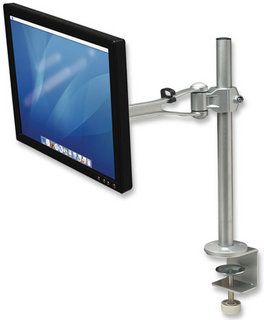 MANHATTAN LCD Monitor Pole, Supports one monitor, hinged arm, 420655 