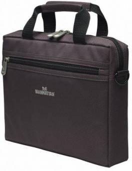 MANHATTAN Copenhagen Netbook Computer Briefcase Top Load Fits Most Widescreens Up To 10.1" Color: Dark Gray, 439480 