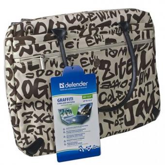 DEFENDER Notebook bag (lady) 15.6" Defender "Graffiti", brown, 06001 
