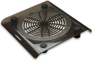 MANHATTAN Notebook Computer Cooling Pad, USB Pass-through, Single Fan, 200 mm, dark grey, 703406 