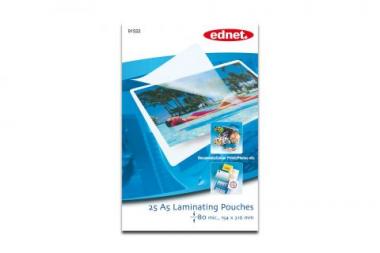 Ednet Laminating Pouches for A5 , 80 mic., 154x216mm, 25pcs, 91522 